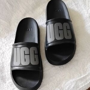 UGG Black Slides with Bold Logo